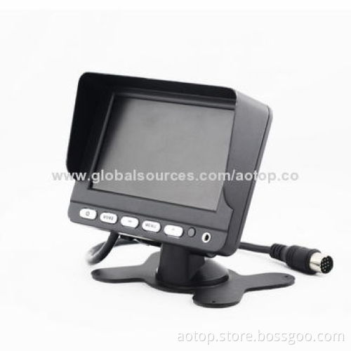 5-inch Car Security LCD Monitor with Remote Control, Multiple-languages, OSD Menu, Digital Panel